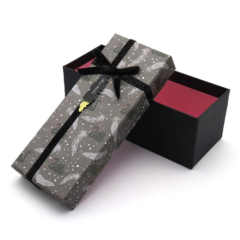 gebrek kleur boog lint deksel en basis geschenk papier dozen voor verpakking chocolade