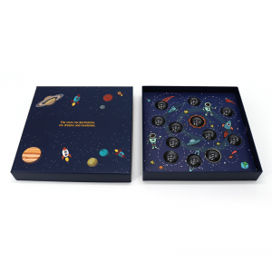 Aangepast roze deksel en basis luxe valentines haar kartonnen papier geschenkdoos