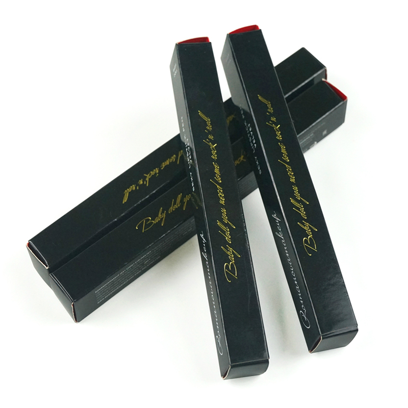 Hot koop aangepast afdrukken kleine lippenstift set vouwen papier lip glanzend verpakking doos